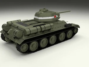 t34-76 tank with interior 3D Model