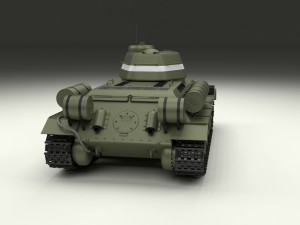 t34-76 tank with interior 3D 모델