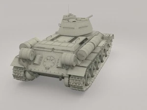 t34-76 tank with interior 3D Model