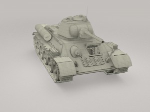 t34-76 tank with interior 3D 모델