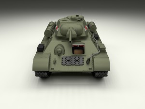 t34-76 tank with interior hdri Modelo 3D