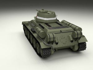 t34-76 tank with interior hdri Modelo 3D