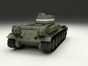 t34-76 tank with interior hdri Modelo 3D