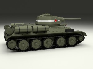 t34-76 tank with interior hdri Modelo 3D