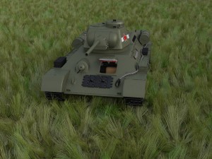 t34-76 tank with interior hdri Modelo 3D