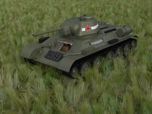 t34-76 tank with interior hdri Modelo 3D