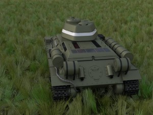 t34-76 tank with interior hdri Modelo 3D