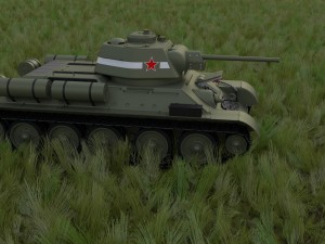 t34-76 tank with interior hdri Modelo 3D