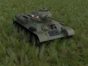 t34-76 tank with interior hdri Modelo 3D