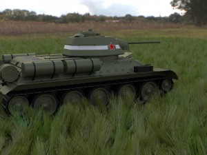 t34-76 tank with interior hdri Modelo 3D