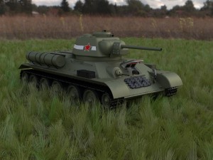 t34-76 tank with interior hdri Modelo 3D