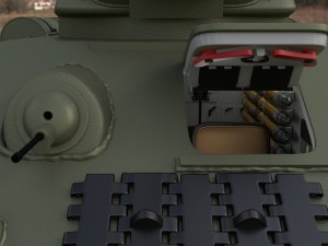 t34-76 tank with interior hdri Modelo 3D