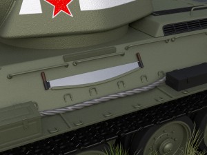 t34-76 tank with interior hdri Modelo 3D