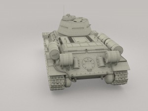 t34-76 tank with interior hdri Modelo 3D