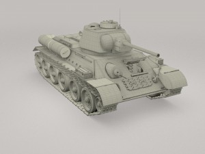 t34-76 tank with interior hdri Modelo 3D