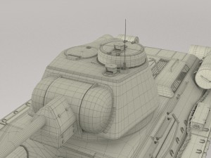 t34-76 tank with interior hdri Modelo 3D