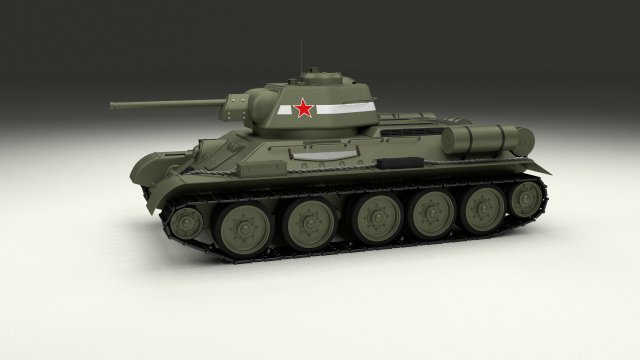 t34-76 tank 3D Modell .c4d .max .obj .3ds .fbx .stl .blend 