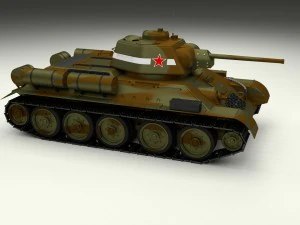 t34-76 tank camo 3D Model
