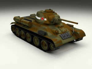 t34-76 tank camo 3D Model