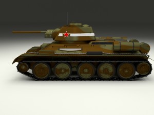t34-76 tank camo 3D 모델