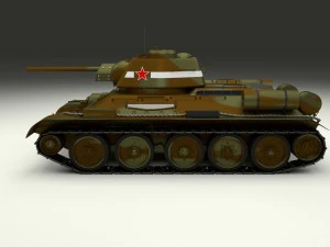 t34-76 tank camo 3D Model