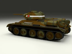 t34-76 tank camo 3D Model