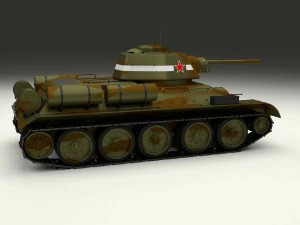 t34-76 tank camo 3D Model
