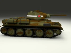 t34-76 tank camo 3D Model