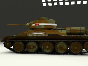 t34-76 tank camo 3D Model