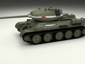 t-34-76-85 w engine bay and interior 3D Model