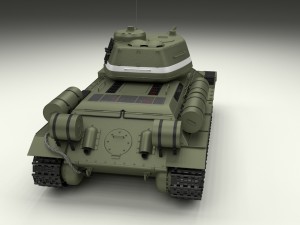 t-34-76-85 w engine bay and interior 3D Model