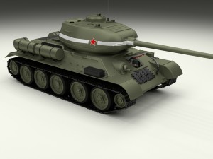 t-34-76-85 w engine bay and interior 3D Model
