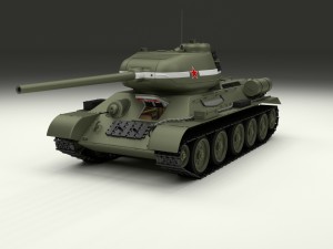 t-34-76-85 w engine bay and interior 3D Model