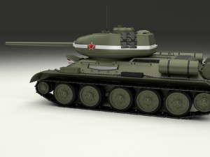 t-34-76-85 w engine bay and interior 3D Model