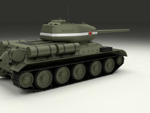 t-34-76-85 w engine bay and interior 3D Model