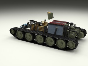 t-34-76-85 w engine bay and interior 3D Model