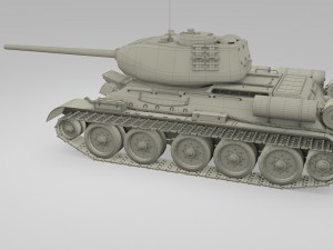 t-34-76-85 w engine bay and interior 3D Model