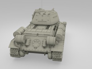 t-34-76-85 w engine bay and interior 3D Model
