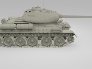 t-34-76-85 w engine bay and interior 3D Model