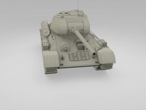 t-34-76-85 w engine bay and interior 3D Model