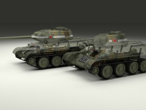 t-34 76-85 tanks w interior 3D Model