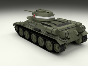 t-34 76-85 tanks w interior Model 3D