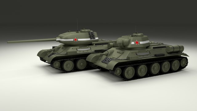 t-34 76-85 pack Model 3D .c4d .max .obj .3ds .fbx .stl .blend 