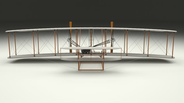 wright flyer 1903 3D Model .c4d .max .obj .3ds .fbx .stl .blend 