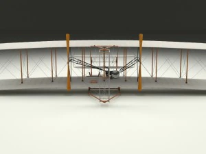 rigged wright flyer 1903 3D Model