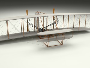 rigged wright flyer 1903 3D Model