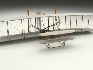 rigged wright flyer 1903 3D Model