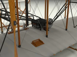 rigged wright flyer 1903 3D Model