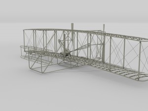 rigged wright flyer 1903 3D Model