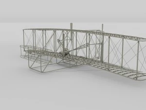 rigged wright flyer 1903 3D Model